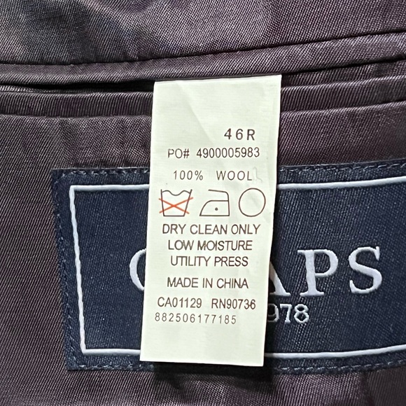 Chaps Sport Coat Navy Blue 46R Men’s - Picture 5 of 6